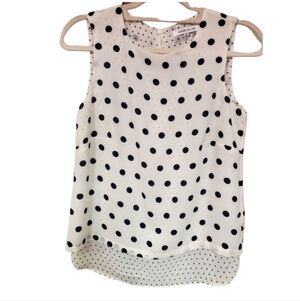 Rose & Olive Polka Dot Sleeveless Blouse Size XS